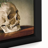 Skull with Greenery – Dark Academia Wall Art, Gothic Literature Art
