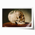 Skull with Greenery – Dark Academia Wall Art, Gothic Literature Art