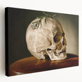 Skull with Greenery – Dark Academia Wall Art, Gothic Literature Art