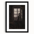 Dimly Lit Room with Easel – Dark Academia Wall Art, Moody Aesthetic Decor