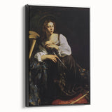 Woman with Sword – Dark Academia Wall Art, Gothic Historical Portrait