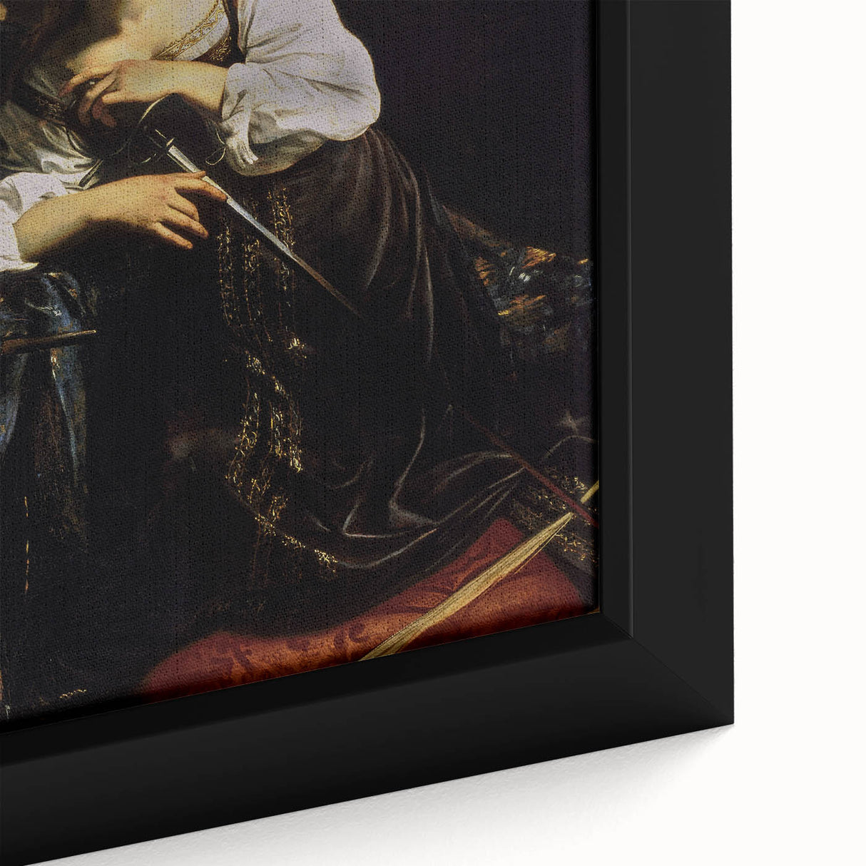 Woman with Sword – Dark Academia Wall Art, Gothic Historical Portrait