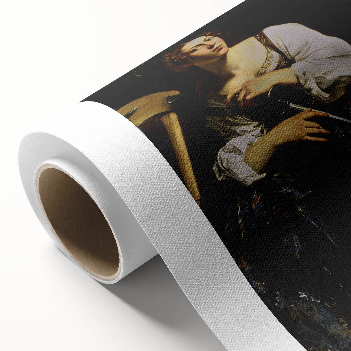 Woman with Sword – Dark Academia Wall Art, Gothic Historical Portrait