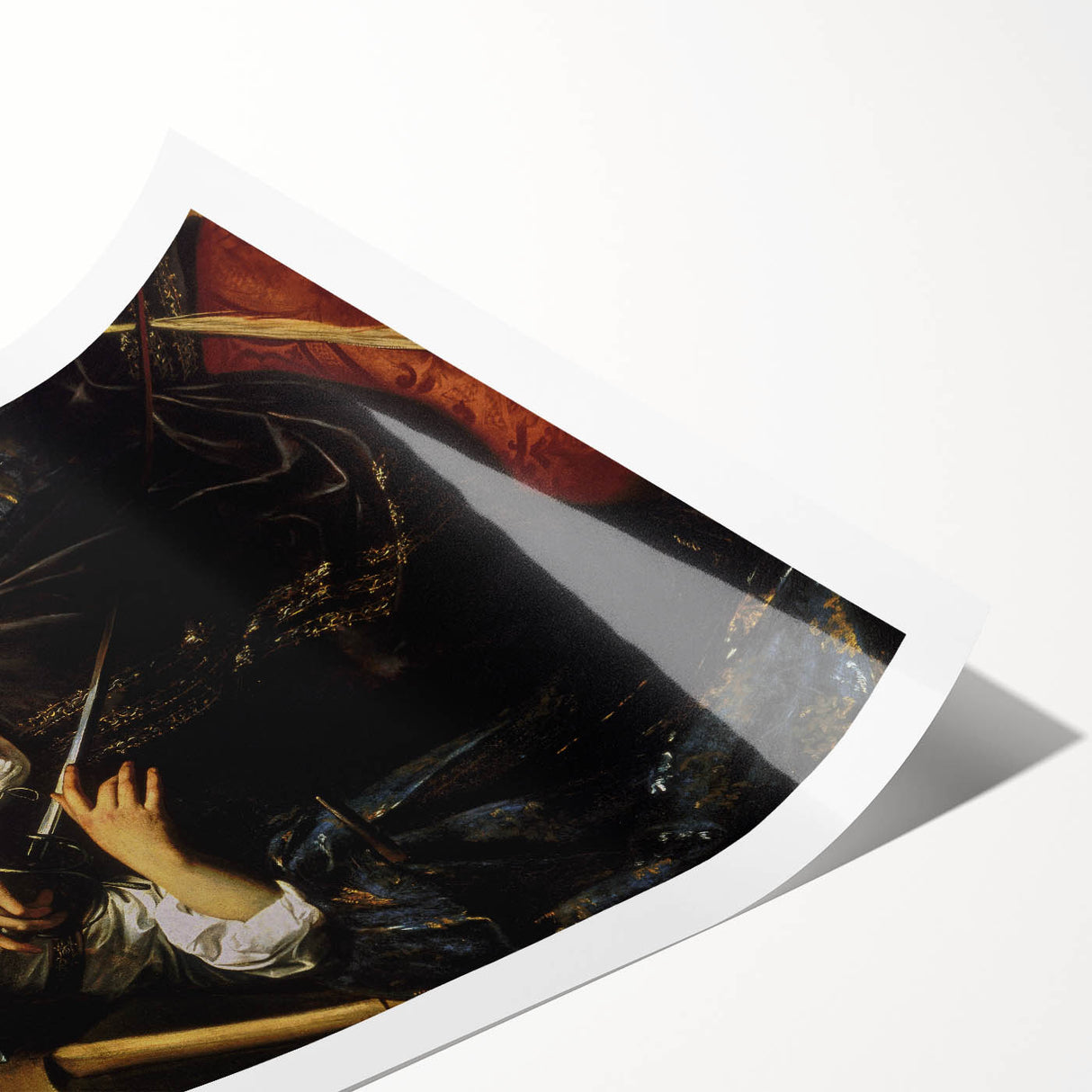 Woman with Sword – Dark Academia Wall Art, Gothic Historical Portrait