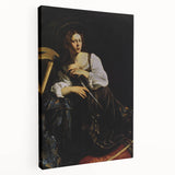 Woman with Sword – Dark Academia Wall Art, Gothic Historical Portrait