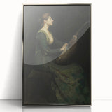 Woman Playing Stringed Instrument – Dark Academia Wall Art, Gothic Elegance