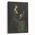 Woman Playing Stringed Instrument – Dark Academia Wall Art, Gothic Elegance