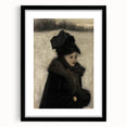 Dark Academia Wall Art - Gothic Woman in Winter for Moody Aesthetic Decor