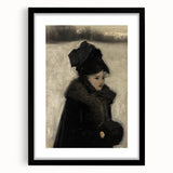 Dark Academia Wall Art - Gothic Woman in Winter for Moody Aesthetic Decor