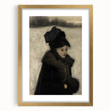 Dark Academia Wall Art - Gothic Woman in Winter for Moody Aesthetic Decor