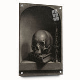 Dark Academia Wall Art - Gothic Skull and Candle Print for Classic Decor