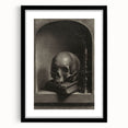 Dark Academia Wall Art - Gothic Skull and Candle Print for Classic Decor