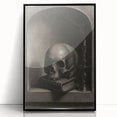 Dark Academia Wall Art - Gothic Skull and Candle Print for Classic Decor