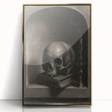 Dark Academia Wall Art - Gothic Skull and Candle Print for Classic Decor