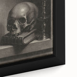 Dark Academia Wall Art - Gothic Skull and Candle Print for Classic Decor
