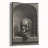 Dark Academia Wall Art - Gothic Skull and Candle Print for Classic Decor