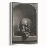 Dark Academia Wall Art - Gothic Skull and Candle Print for Classic Decor
