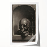 Dark Academia Wall Art - Gothic Skull and Candle Print for Classic Decor