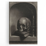 Dark Academia Wall Art - Gothic Skull and Candle Print for Classic Decor