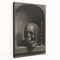 Dark Academia Wall Art - Gothic Skull and Candle Print for Classic Decor