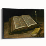 Dark Academia Wall Art – Open Book with Candlelight Still Life