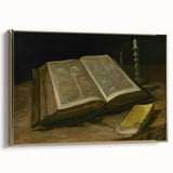 Dark Academia Wall Art – Open Book with Candlelight Still Life