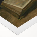 Dark Academia Wall Art – Open Book with Candlelight Still Life