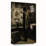 Dark Academia Wall Art - Moody Figure in Gallery for Gothic Aesthetic Decor