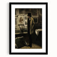 Dark Academia Wall Art - Moody Figure in Gallery for Gothic Aesthetic Decor