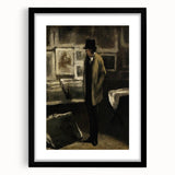 Dark Academia Wall Art - Moody Figure in Gallery for Gothic Aesthetic Decor
