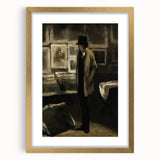 Dark Academia Wall Art - Moody Figure in Gallery for Gothic Aesthetic Decor