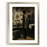 Dark Academia Wall Art - Moody Figure in Gallery for Gothic Aesthetic Decor