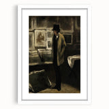 Dark Academia Wall Art - Moody Figure in Gallery for Gothic Aesthetic Decor