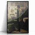 Dark Academia Wall Art - Moody Figure in Gallery for Gothic Aesthetic Decor