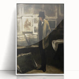 Dark Academia Wall Art - Moody Figure in Gallery for Gothic Aesthetic Decor