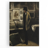 Dark Academia Wall Art - Moody Figure in Gallery for Gothic Aesthetic Decor