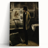 Dark Academia Wall Art - Moody Figure in Gallery for Gothic Aesthetic Decor
