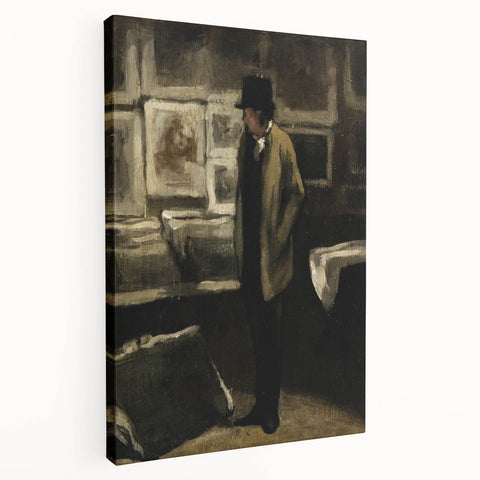 Dark Academia Wall Art - Moody Figure in Gallery for Gothic Aesthetic Decor