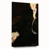 Close-Up of Woman in Dark Attire – Dark Academia Wall Art, Gothic Portrait