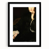 Close-Up of Woman in Dark Attire – Dark Academia Wall Art, Gothic Portrait