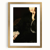 Close-Up of Woman in Dark Attire – Dark Academia Wall Art, Gothic Portrait