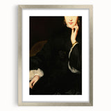 Close-Up of Woman in Dark Attire – Dark Academia Wall Art, Gothic Portrait