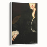 Close-Up of Woman in Dark Attire – Dark Academia Wall Art, Gothic Portrait