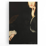 Close-Up of Woman in Dark Attire – Dark Academia Wall Art, Gothic Portrait