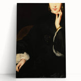 Close-Up of Woman in Dark Attire – Dark Academia Wall Art, Gothic Portrait
