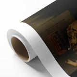 Dark Academia Wall Art – Skull Still Life with Bones and Candlelight