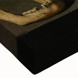 Dark Academia Wall Art – Skull Still Life with Bones and Candlelight