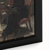 Dark Academia Wall Art - Red-Haired Woman Studying for Moody Gothic Decor
