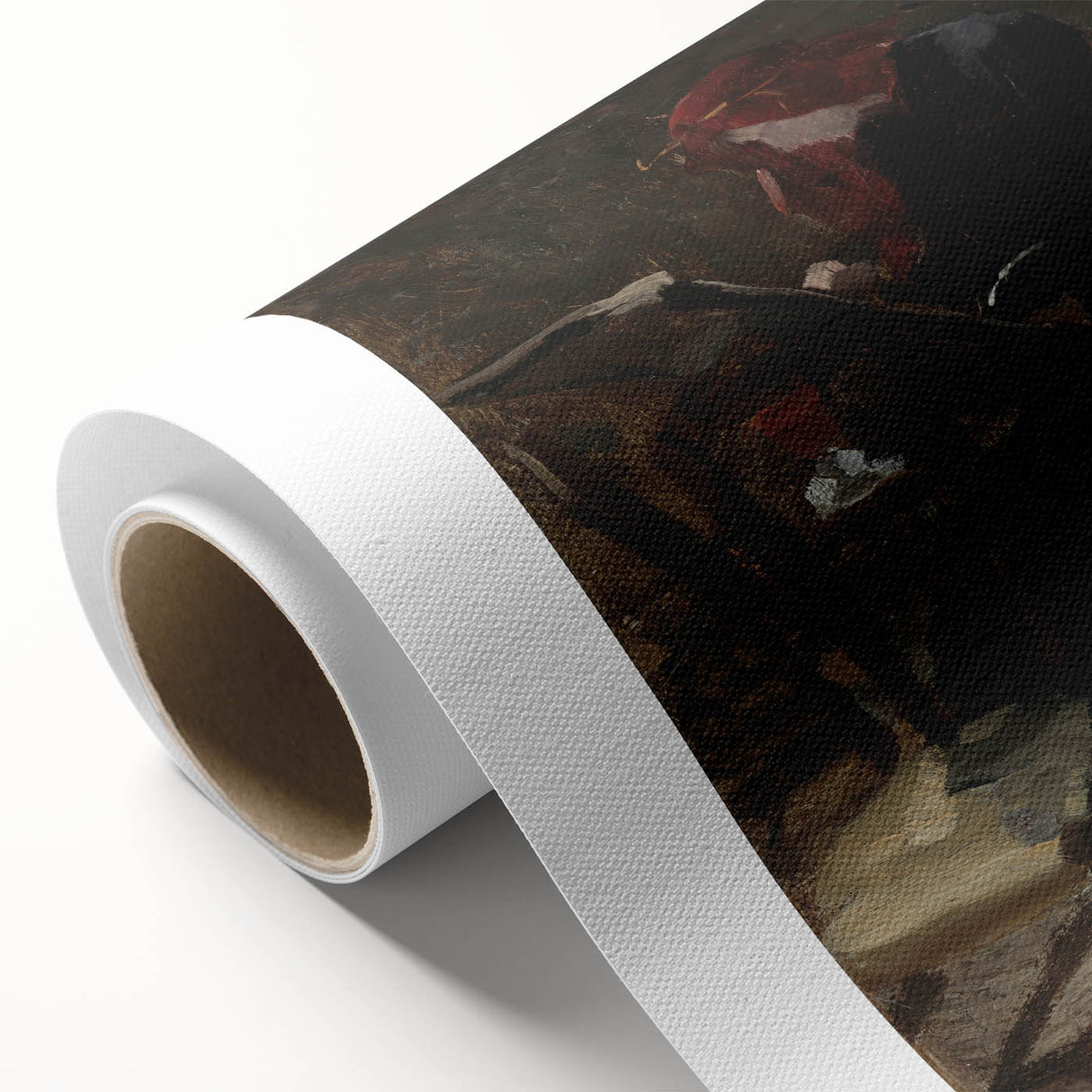 Dark Academia Wall Art - Red-Haired Woman Studying for Moody Gothic Decor