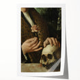 Dark Academia Wall Art - Hands with Skull and Flower for Gothic Decor